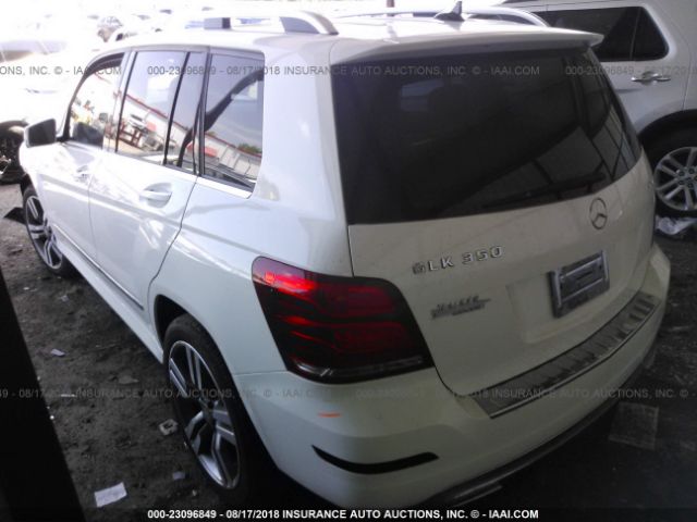 WDCGG8JB5FG410425 - 2015 MERCEDES-BENZ GLK 350 4MATIC WHITE photo 3