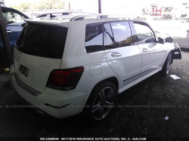 WDCGG8JB5FG410425 - 2015 MERCEDES-BENZ GLK 350 4MATIC WHITE photo 4