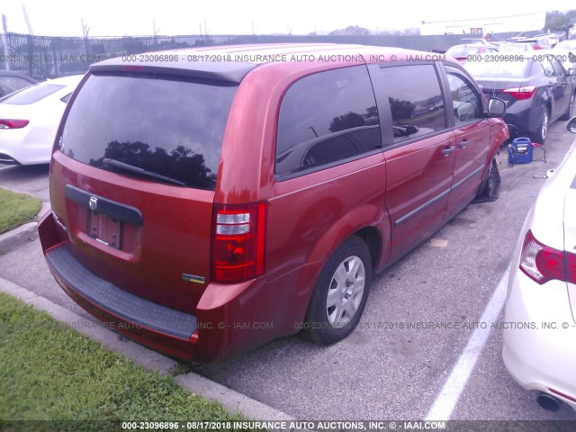 2D8HN44H48R686543 - 2008 DODGE GRAND CARAVAN SE ORANGE photo 4