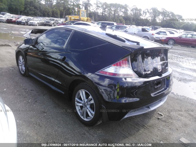 JHMZF1D66CS002594 - 2012 HONDA CR-Z EX BLACK photo 3