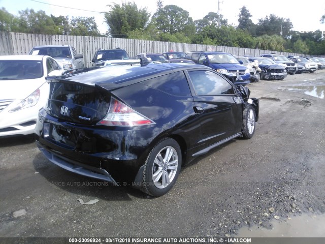 JHMZF1D66CS002594 - 2012 HONDA CR-Z EX BLACK photo 4