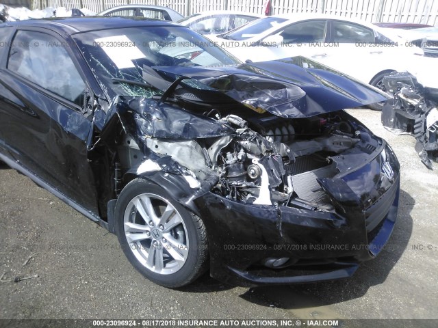 JHMZF1D66CS002594 - 2012 HONDA CR-Z EX BLACK photo 6