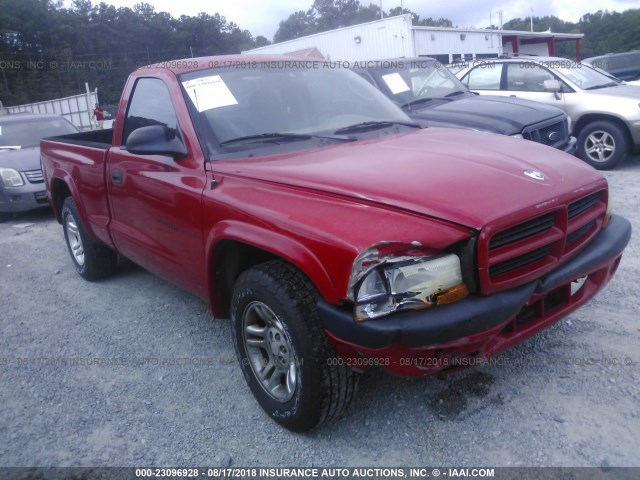 1B7FL36N82S530245 - 2002 DODGE DAKOTA SPORT/RT RED photo 1