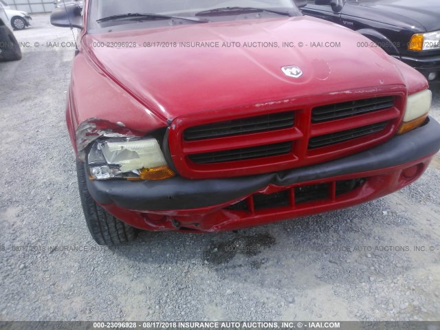 1B7FL36N82S530245 - 2002 DODGE DAKOTA SPORT/RT RED photo 6
