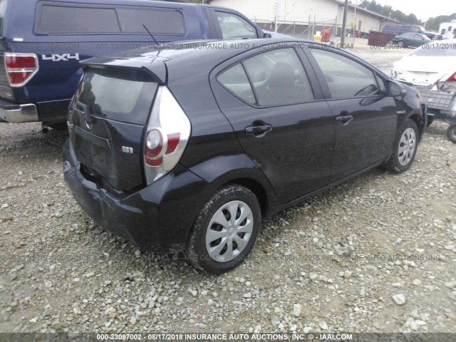 JTDKDTB38D1546552 - 2013 TOYOTA PRIUS C BLACK photo 4