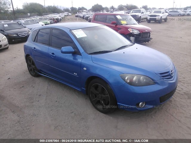 JM1BK143451307976 - 2005 MAZDA 3 HATCHBACK BLUE photo 1