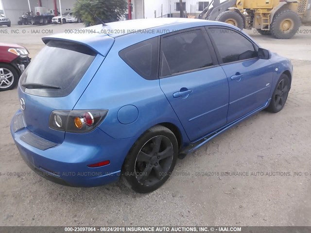 JM1BK143451307976 - 2005 MAZDA 3 HATCHBACK BLUE photo 4