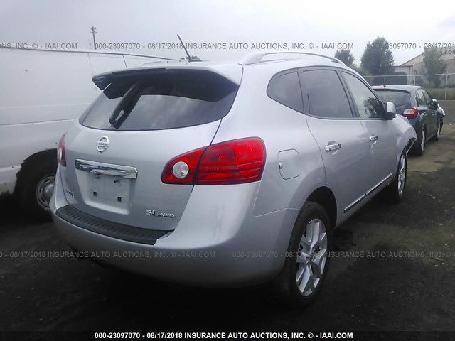 JN8AS5MV9CW412814 - 2012 NISSAN ROGUE S/SV SILVER photo 4