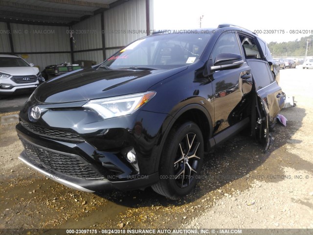 2T3NFREV5GW301222 - 2016 TOYOTA RAV4 SE BLACK photo 2