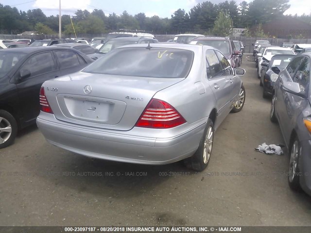 WDBNG84J04A430225 - 2004 MERCEDES-BENZ S 500 4MATIC SILVER photo 4