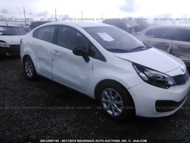 KNADM4A38D6284838 - 2013 KIA RIO LX WHITE photo 6