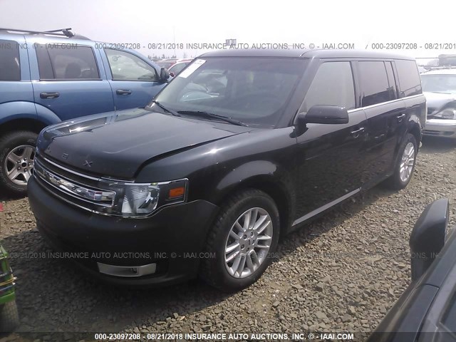 2FMHK6C82EBD24800 - 2014 FORD FLEX SEL BLACK photo 2