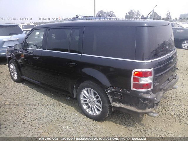 2FMHK6C82EBD24800 - 2014 FORD FLEX SEL BLACK photo 3