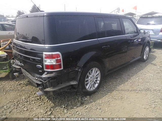 2FMHK6C82EBD24800 - 2014 FORD FLEX SEL BLACK photo 4