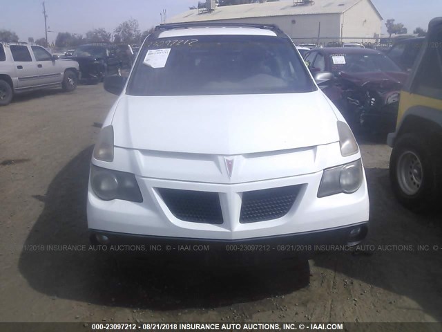 3G7DA03E52S556269 - 2002 PONTIAC AZTEK WHITE photo 6