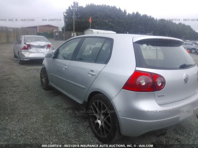 WVWHV71K07W063460 - 2007 VOLKSWAGEN NEW GTI SILVER photo 3