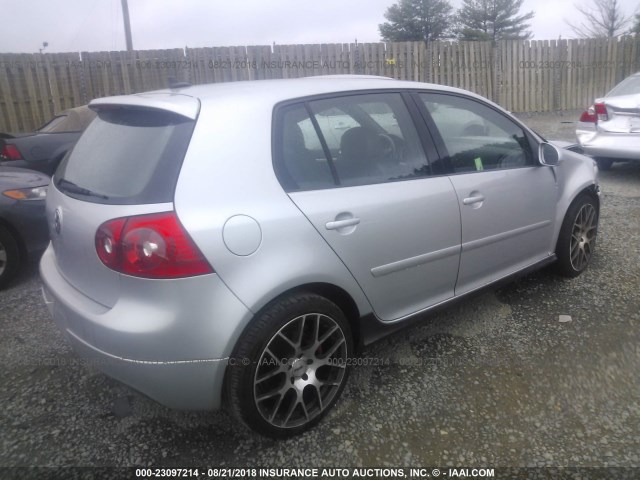 WVWHV71K07W063460 - 2007 VOLKSWAGEN NEW GTI SILVER photo 4