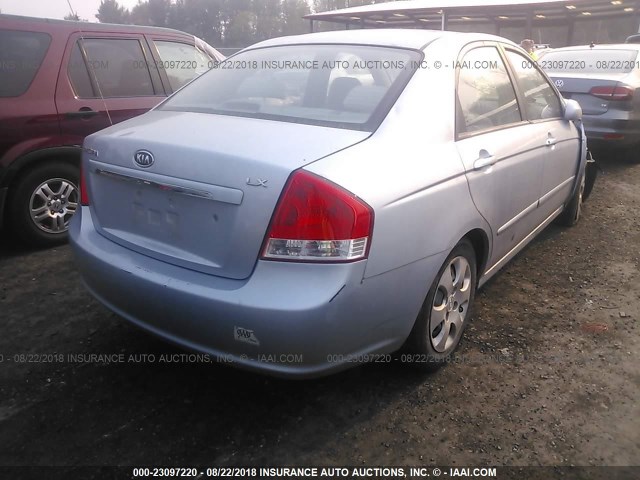 KNAFE121775385848 - 2007 KIA SPECTRA EX/LX BLUE photo 4