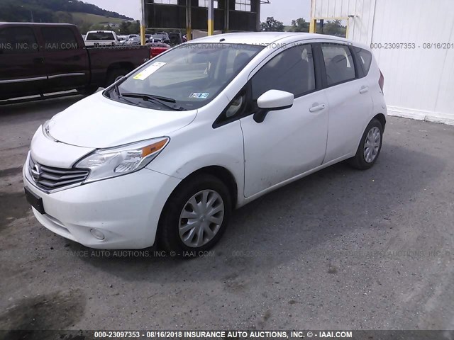 3N1CE2CPXFL427560 - 2015 NISSAN VERSA NOTE S/S PLUS/SV/SL/SR WHITE photo 2