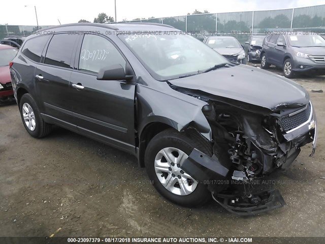 1GNKRFED8CJ387755 - 2012 CHEVROLET TRAVERSE LS GRAY photo 1