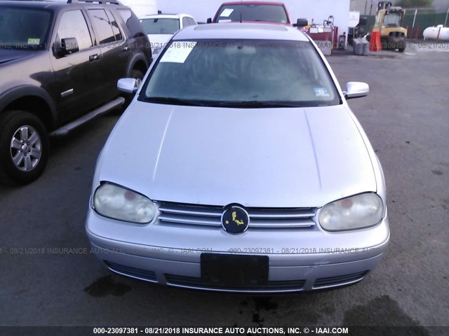 9BWGR61J854001188 - 2005 VOLKSWAGEN GOLF GLS TDI SILVER photo 6