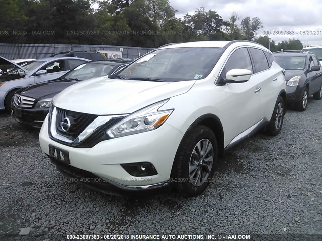 5N1AZ2MH6HN201918 - 2017 NISSAN MURANO S/SL/SV/PLATINUM WHITE photo 2