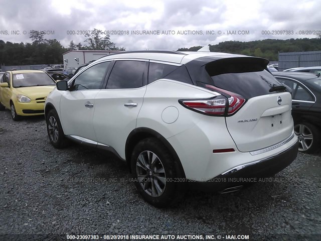 5N1AZ2MH6HN201918 - 2017 NISSAN MURANO S/SL/SV/PLATINUM WHITE photo 3