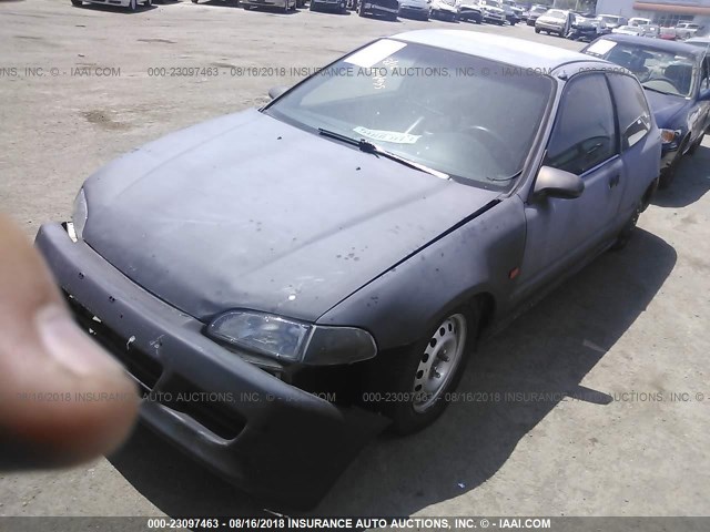 2HGEH2357SH511772 - 1995 HONDA CIVIC CX BLACK photo 2