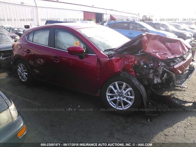 JM1BM1L79F1220400 - 2015 MAZDA 3 TOURING RED photo 1