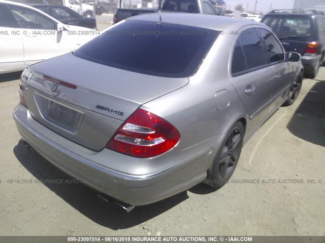 WDBUF76J43A380658 - 2003 MERCEDES-BENZ E 55 AMG SILVER photo 4