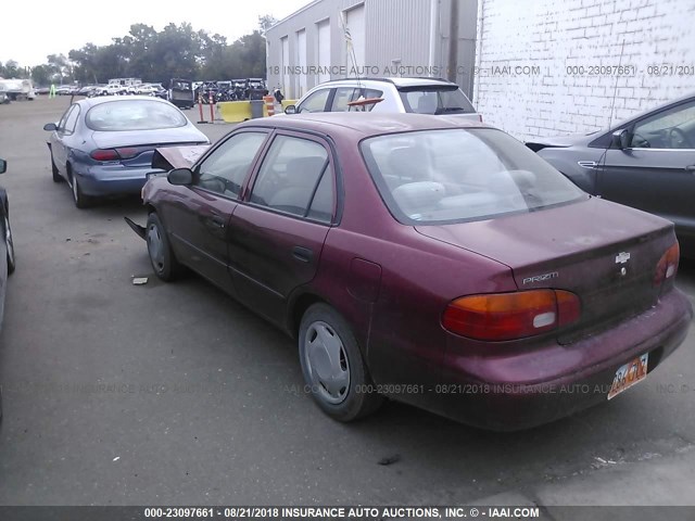 1Y1SK5281XZ405580 - 1999 CHEVROLET GEO PRIZM LSI RED photo 3