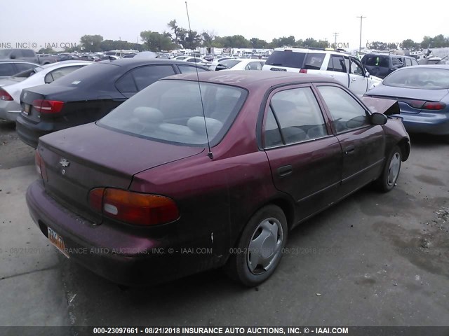 1Y1SK5281XZ405580 - 1999 CHEVROLET GEO PRIZM LSI RED photo 4