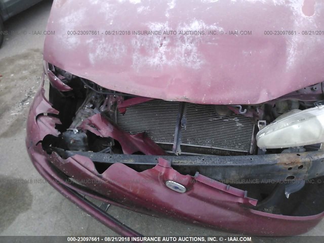 1Y1SK5281XZ405580 - 1999 CHEVROLET GEO PRIZM LSI RED photo 6