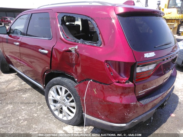 1C4SDJET8FC850620 - 2015 DODGE DURANGO CITADEL RED photo 6