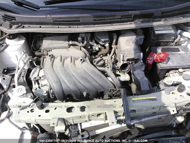3N1CE2CP9FL367268 - 2015 NISSAN VERSA NOTE S/S PLUS/SV/SL/SR WHITE photo 10