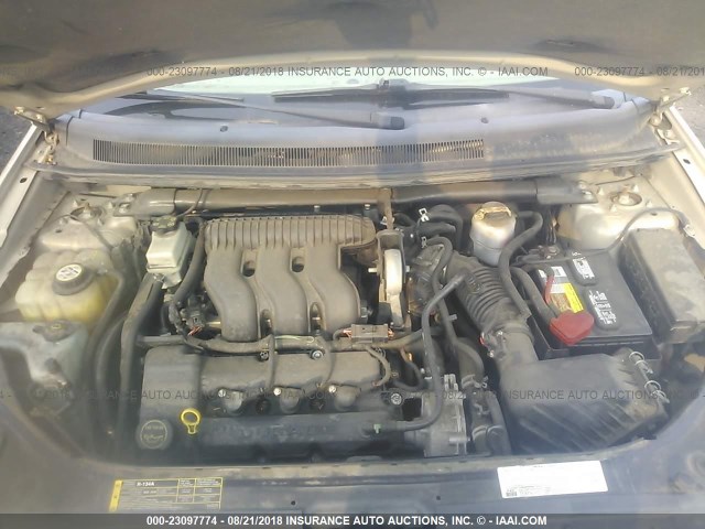 1FMDK02137GA36358 - 2007 FORD FREESTYLE SEL TAN photo 10