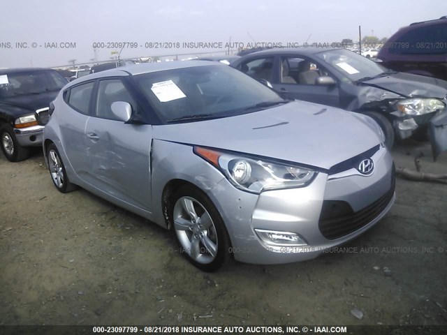 KMHTC6AD4FU224958 - 2015 HYUNDAI VELOSTER SILVER photo 1