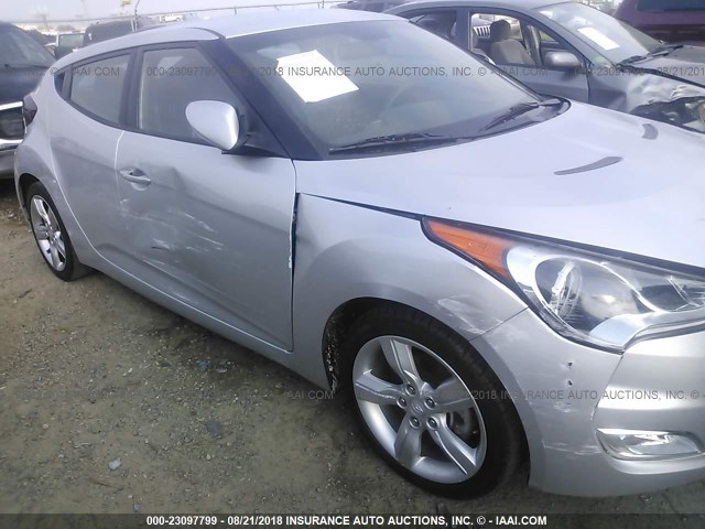 KMHTC6AD4FU224958 - 2015 HYUNDAI VELOSTER SILVER photo 6