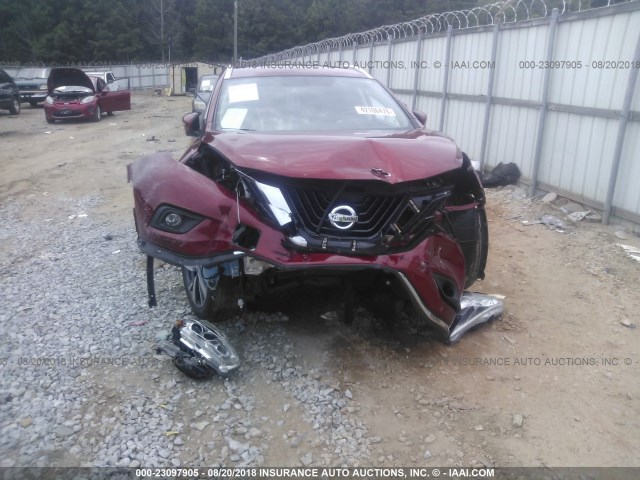 5N1AZ2MH3FN260583 - 2015 NISSAN MURANO S/SL/SV/PLATINUM RED photo 6