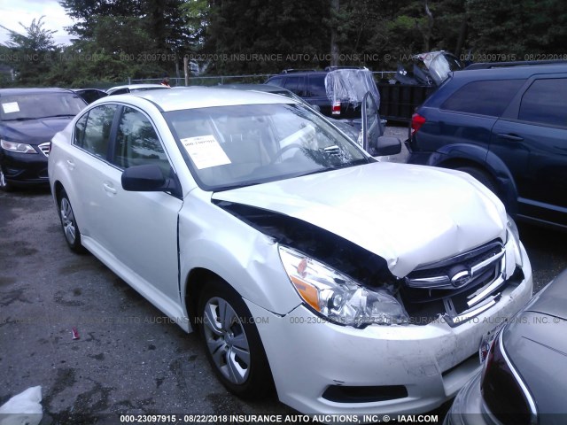 4S3BMBA63B3225509 - 2011 SUBARU LEGACY 2.5I WHITE photo 1