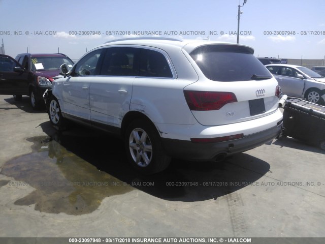 WA1LGAFE4DD008774 - 2013 AUDI Q7 PREMIUM PLUS WHITE photo 3