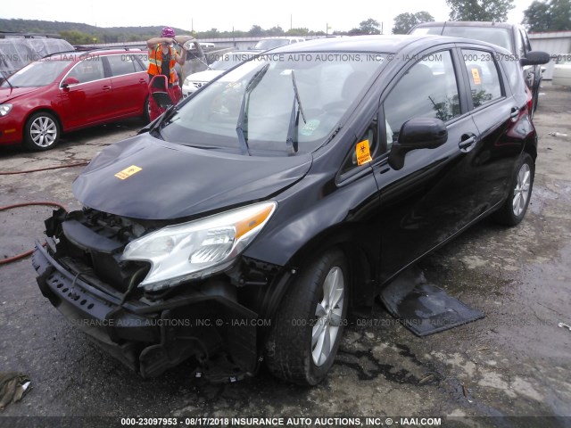 3N1CE2CP9EL356429 - 2014 NISSAN VERSA NOTE S/S PLUS/SV/SL BLACK photo 2