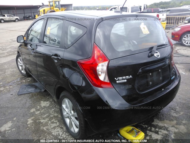 3N1CE2CP9EL356429 - 2014 NISSAN VERSA NOTE S/S PLUS/SV/SL BLACK photo 3