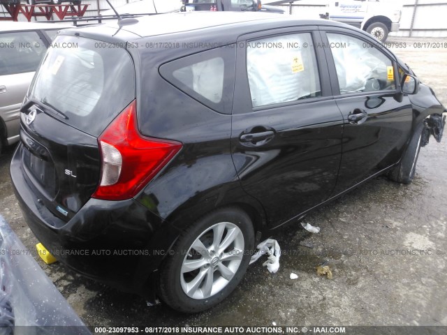3N1CE2CP9EL356429 - 2014 NISSAN VERSA NOTE S/S PLUS/SV/SL BLACK photo 4