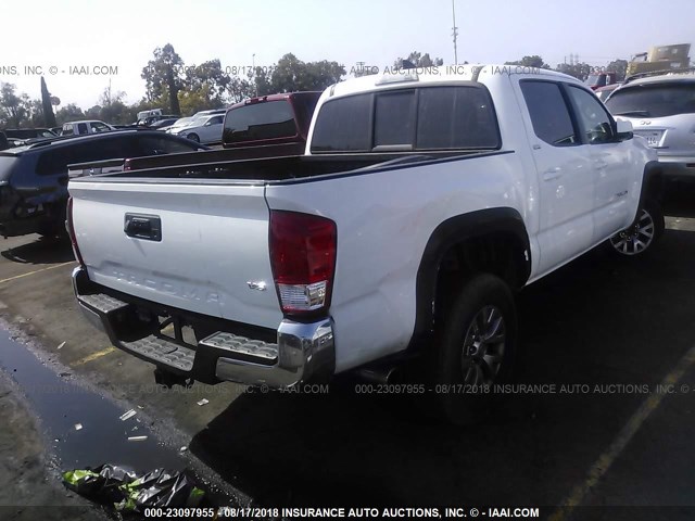 3TMAZ5CN0GM015135 - 2016 TOYOTA TACOMA DBL CAB/SR5/TRD SPORT/OR WHITE photo 4