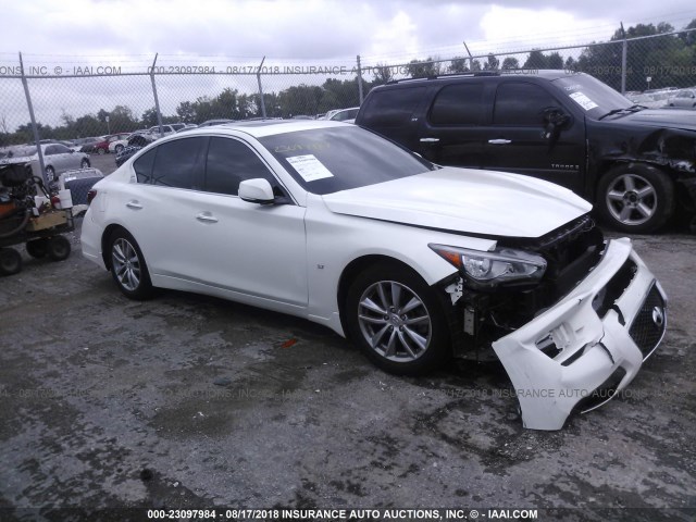 JN1BV7AR1EM697133 - 2014 INFINITI Q50 PREMIUM/SPORT WHITE photo 1