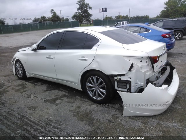 JN1BV7AR1EM697133 - 2014 INFINITI Q50 PREMIUM/SPORT WHITE photo 3