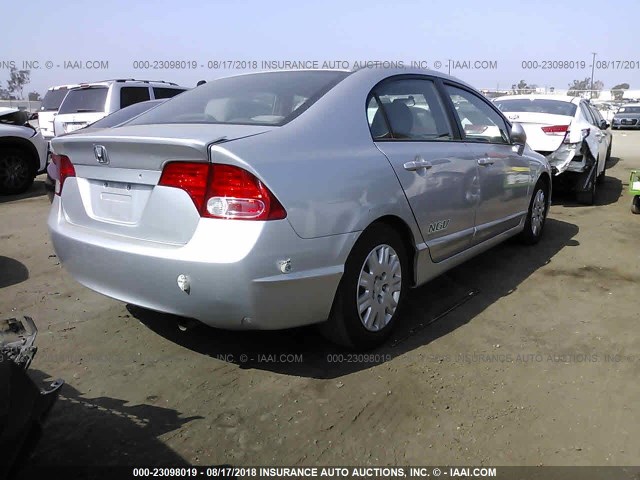 1HGFA46567L000306 - 2007 HONDA CIVIC GX SILVER photo 4