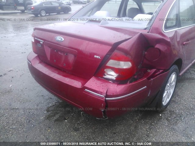 1FAFP27177G121051 - 2007 FORD FIVE HUNDRED SEL MAROON photo 6
