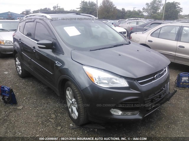 1FMCU9J92FUC57273 - 2015 FORD ESCAPE TITANIUM GRAY photo 1